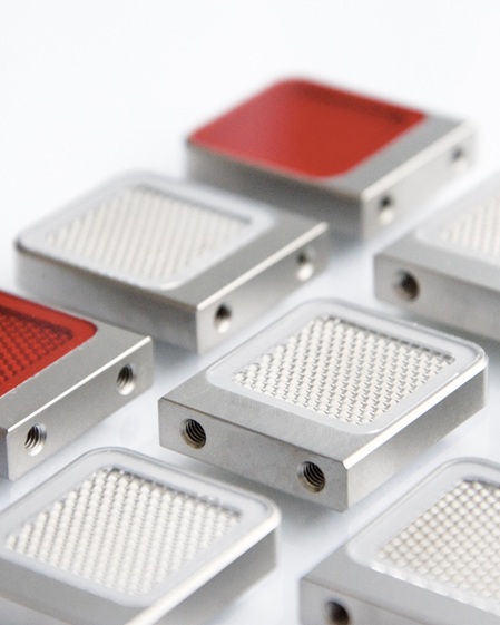 Red and white reflectors with stainless steel housing