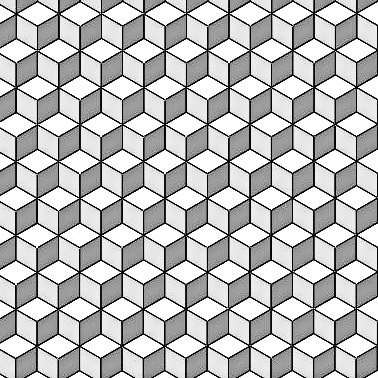 Drawing of cubically arranged triple